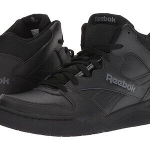 NEW REEBOK Mens Shoes Royal BB4500 Hi 2 Black High Leather Textile Black Sneaker